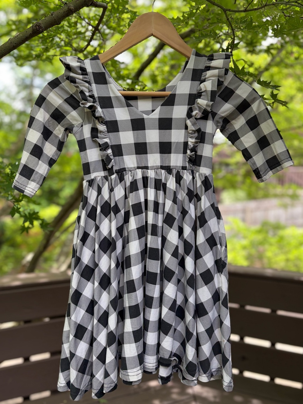 Ollie Jay Gingham Ruffle Dress